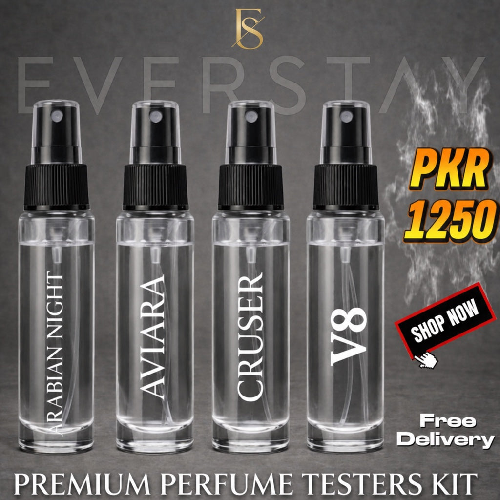 EVERSTAY Premium Perfume Tester Kit – 4 x 5ML Luxury Fragrance Collection